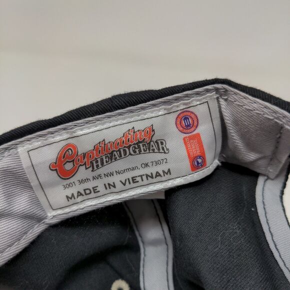 Purdue Boilermakers Men's Strapback Hat Black OSFA Embroidered Big Logo - Picture 11 of 12